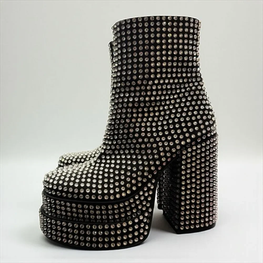 Steve Madden Cobra Platform Rhinestone Boots